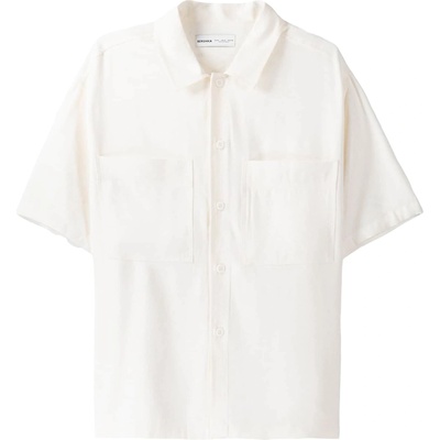 Bershka Риза бяло, размер XS