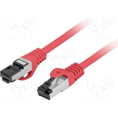 Lanberg PCF8-10CU-0500-R Patch, RJ45 vidlice,z obou stran, S/FTP, Cat 8.1, lanko, Cu