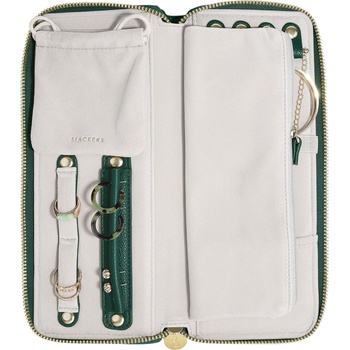 Stackers Пътна кутия за бижута с място за пръстени Stackers горско-зелена (76417)