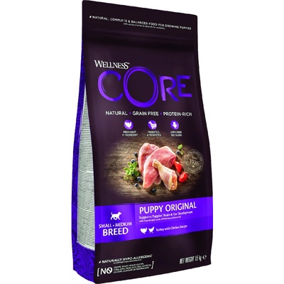 Wellness Core Wellness Dog SB/SM Puppy morčacie a kuracie 1,5 kg