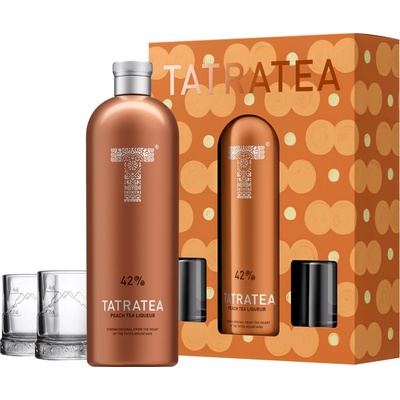 Tatratea Peach&White 2025 42% 0,7 l (darčekové balenie 2 poháre)