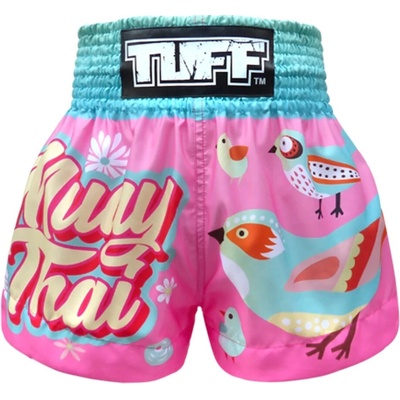 Tuff muay thai trenky Pink Pastel Birds růžová