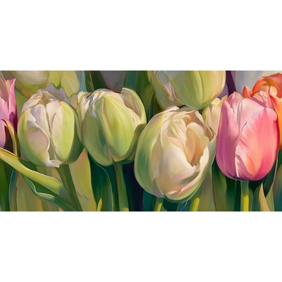 Obraz - svěžích tulipánů 1 deska 100x50