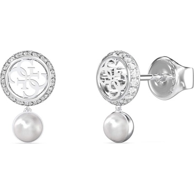 Guess Napichovacie oceľové náušnice Tiny Pearly JUBE05517JWRHT