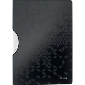Leitz Клипс за закрепване, PP, A4, LEITZ "Wow ColorClip", черен 41850095 (41850095)
