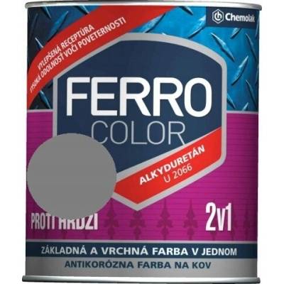 Chemolak Ferro Color U 2066 pololesk 2,5 l šedá střední