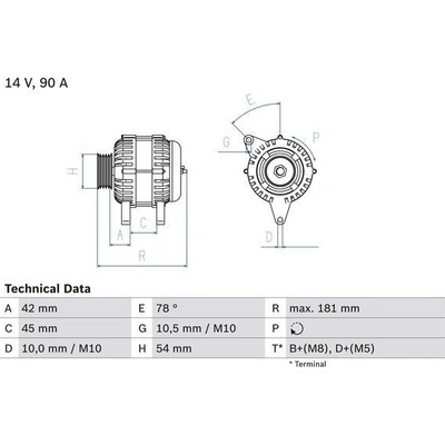 Alternátor BOSCH 0 986 042 091