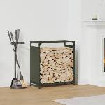 vidaXL Стойка за дърва, 60x28x65 см, студеновалцувана стомана (864202)
