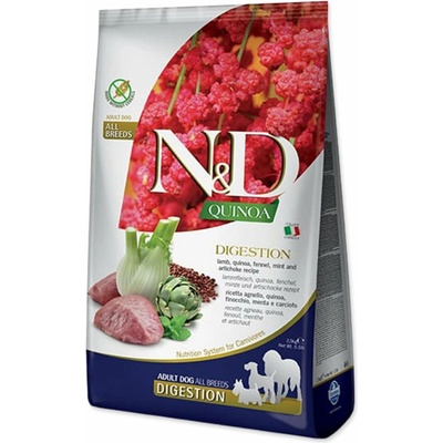N&D Quinoa Dog Adult Medium & Maxi Grain Free Digestion Lamb Fennel Mint & Artichoke 7 kg