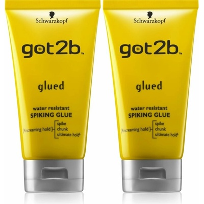 got2b Glued got2b Glued Spiking Glue gél na vlasy s extra silnou fixáciou 2x150.00 ml