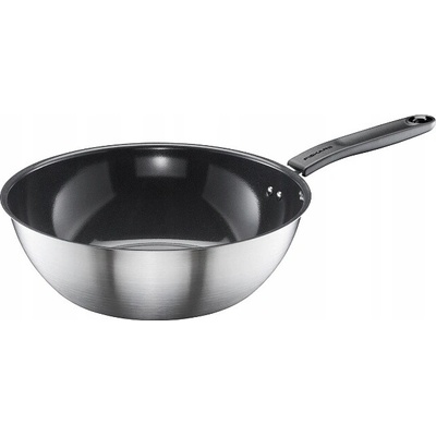 Fiskars Pánev wok Functional Form 28cm s povrchem Ceratec nerezová ocel
