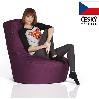 CrazyShop křeslo vínová