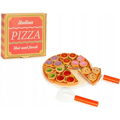 Eco Toys Drevená pizza s prílohami 27ks