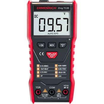 Levenhuk Цифров мултиметър Ermenrich Zing TC20 Функции: волтметър, амперметър, омметър, измервател на капаците (82546)
