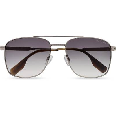 Ted Baker Слънчеви очила Ted Baker Men's Bak Chase UV Protection Rectangle Sunglasses - Silver