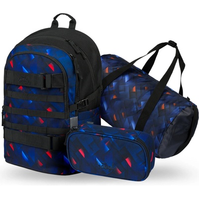 BAAGL КОМПЛЕКТ 3 Skate Indigo: раница, моливник, спортна чанта BAAGL | Sin | Момичешки | ЕДИН РАЗМЕР