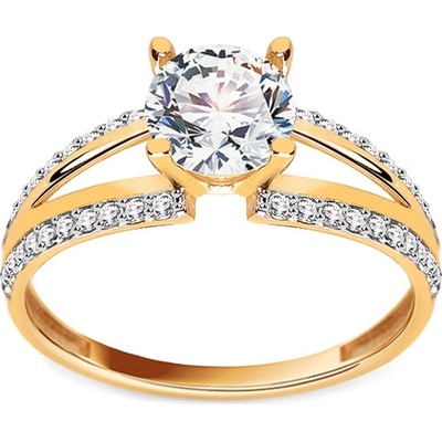 iZlato Forever Zlatý zásnubní prsten se zirkony Norah Gold IZ11300