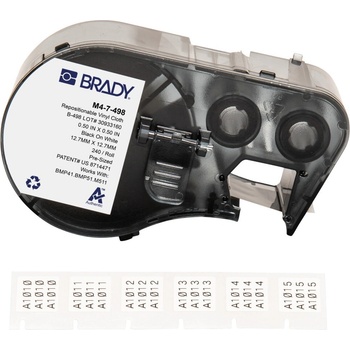 Brady M4-7-498 / 170787, 12.70 mm, Vinyl, черно копиране / бял фон (170787)