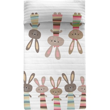Moshi Moshi přehoz na postel Rabbit family barevná 180 x 260 cm
