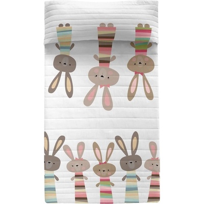 Moshi Moshi přehoz na postel Rabbit family barevná 180 x 260 cm