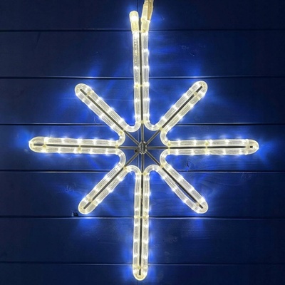 DecoLED motív LED svetlo hviezda polaris závesná 38 x 65 cm teplá biela