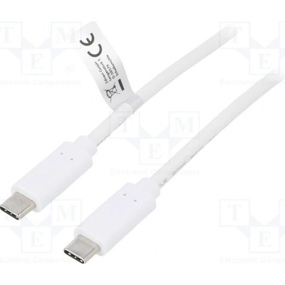 Logilink CU0130 USB 3.1, z obou stran, USB C vidlice, 0,5m, bílý