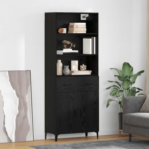 vidaXL Висок шкаф Черния дъб 69, 5 x 34 x 180 см Инженерна дървесина (3416098)