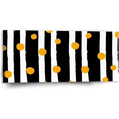 Sablio Obraz Pruhy a bodky - 110x50 cm