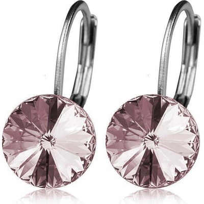 Šperky4U ocelové náušnice light pink NBSS08-LP