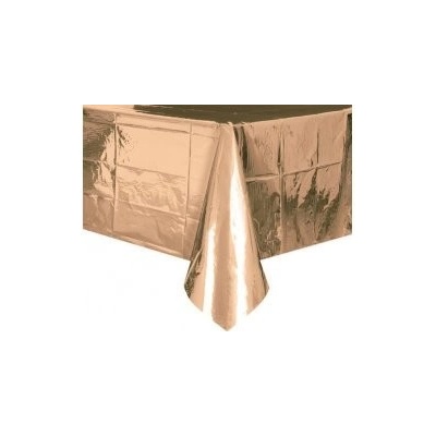 Unique ubrus plastový lesklý rosegold 1.37x2.74m