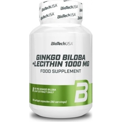 BioTech USA Ginkgo Biloba + Lecithin 1000 mg 90 kapsúl