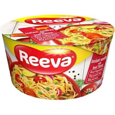 Reeva instantné rezance v miske s hovädzou príchuťou 75 g