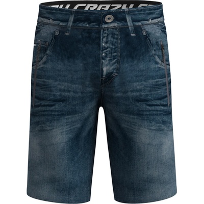 Crazy Idea short Flash man print dark Jeans