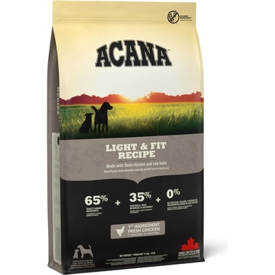 Acana Light & Fit kuře & krůta & hejk 11,4 kg – Hledejceny.cz