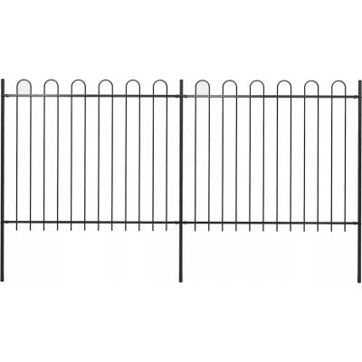 OPLOCENÍ S OCELOVÝM RÁFKEM 359 X 150 CM ČERNÝ