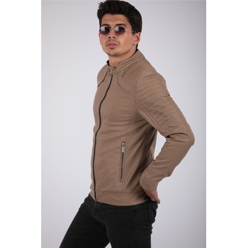 narmart Мъжко кожено яке - Бежово 2021083114 (311760_Бежов)