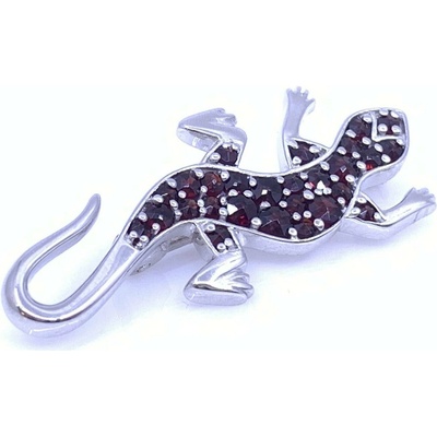 Český Granát Jan Kos jewellery Stříbrná brož 15030745001
