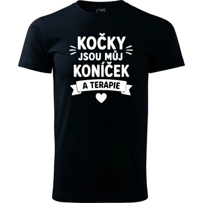 Tričko Kočky jsou můj koníček tmavě modré – Hledejceny.cz