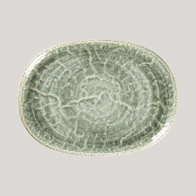 RAK Porcelain Krush talíř oválný 28 x 20,5 cm zelený