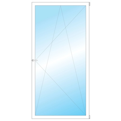 OKNA HNED Plastové okno 107x209 cm bílé otevíravé a sklopné pravé
