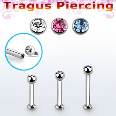 InfinityPierce Labret s krystalem různých délek a barev TLBJBIN3