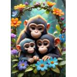 Bluebird Puzzle - Puzzle Cute Monkeys - 300 piese