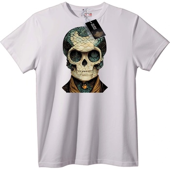 NOONEBRAND Тениска с черепен арт - L, White