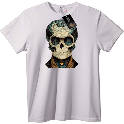 NOONEBRAND Тениска с черепен арт - L, White
