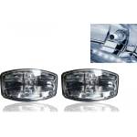  Комплект 2 Броя Халоген, Фар, 265mm X 161mm, 12V 24V, Крушка H7 + 6 LED ЛЕД Диода, За Камион, Трактор, Багер, Земеделски