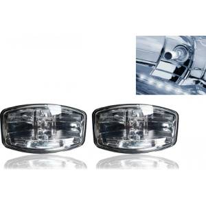  Комплект 2 Броя Халоген, Фар, 265mm X 161mm, 12V 24V, Крушка H7 + 6 LED ЛЕД Диода, За Камион, Трактор, Багер, Земеделски