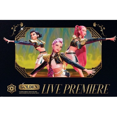 Plagát, Obraz - K-Pop Demon Hunters - Golden Live, 91.5 × 61 cm
