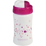 Baby-Nova Baby Nova Чаша със силиконова сламка- 340 ml, розова