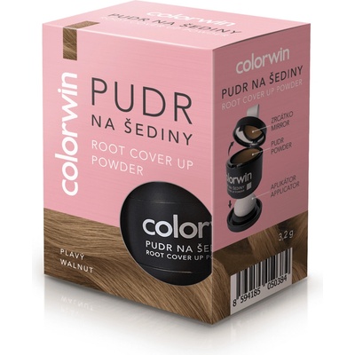 Colorwin Root Cover Up Powder púder na šedivé vlasy a odrasty Walnut plavý 3,2 g
