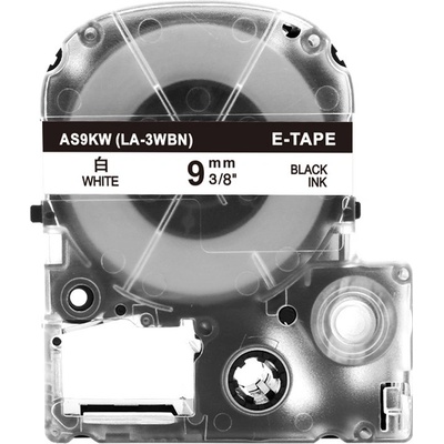 Alternativní páska Epson AS9KW 9 mm x 8 m černý tisk / bilý podklad